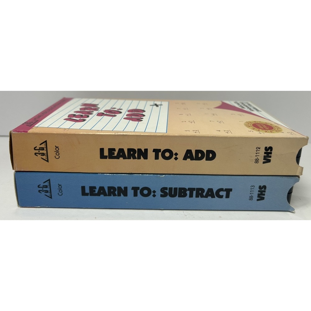 Learn To Add & Subtract Home Video Educational Series VHS Cassette Tape - Picture 7 of 10